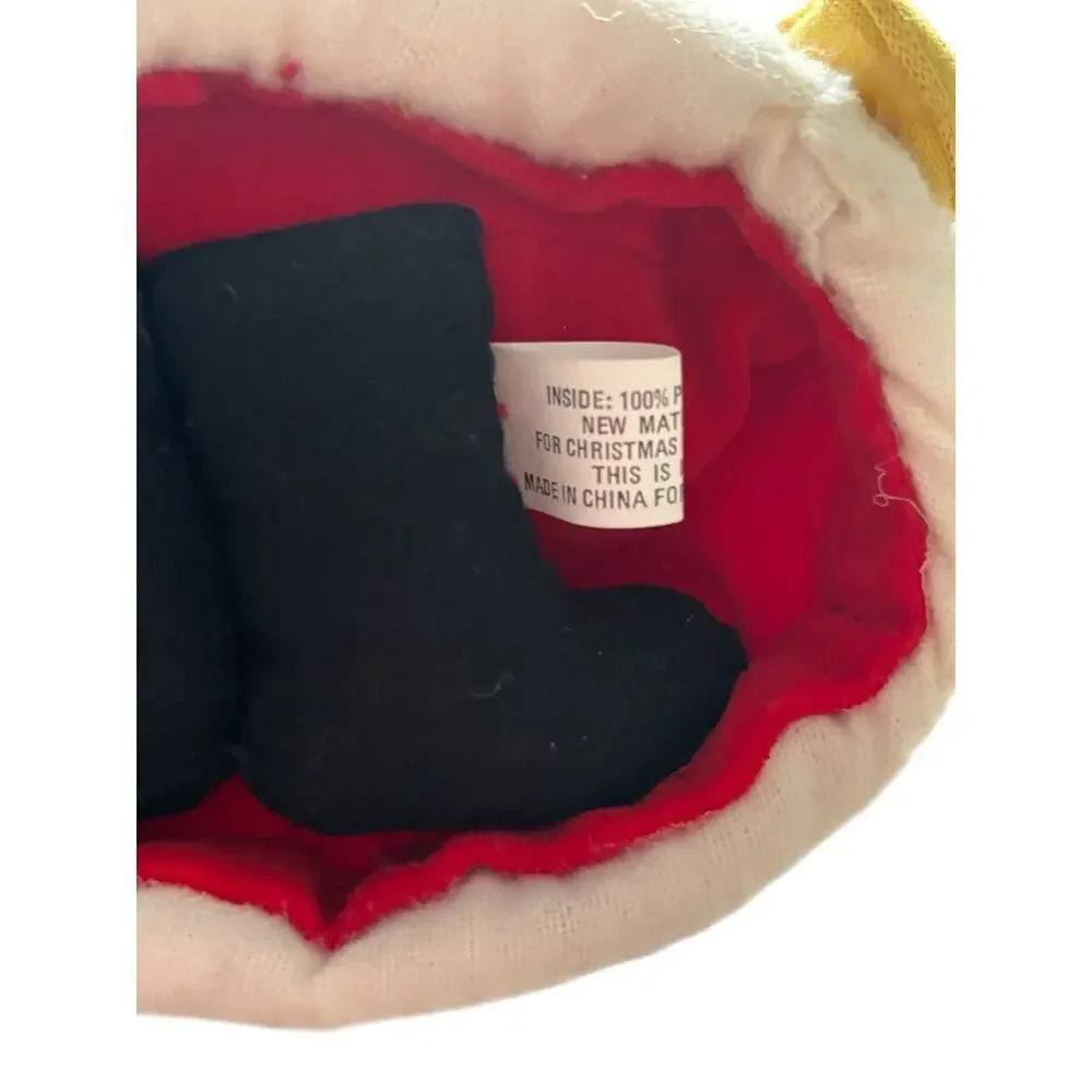 Christmas Corner Vintage 11” Santa Claus Plush Figure W Musical Instrument Gifts